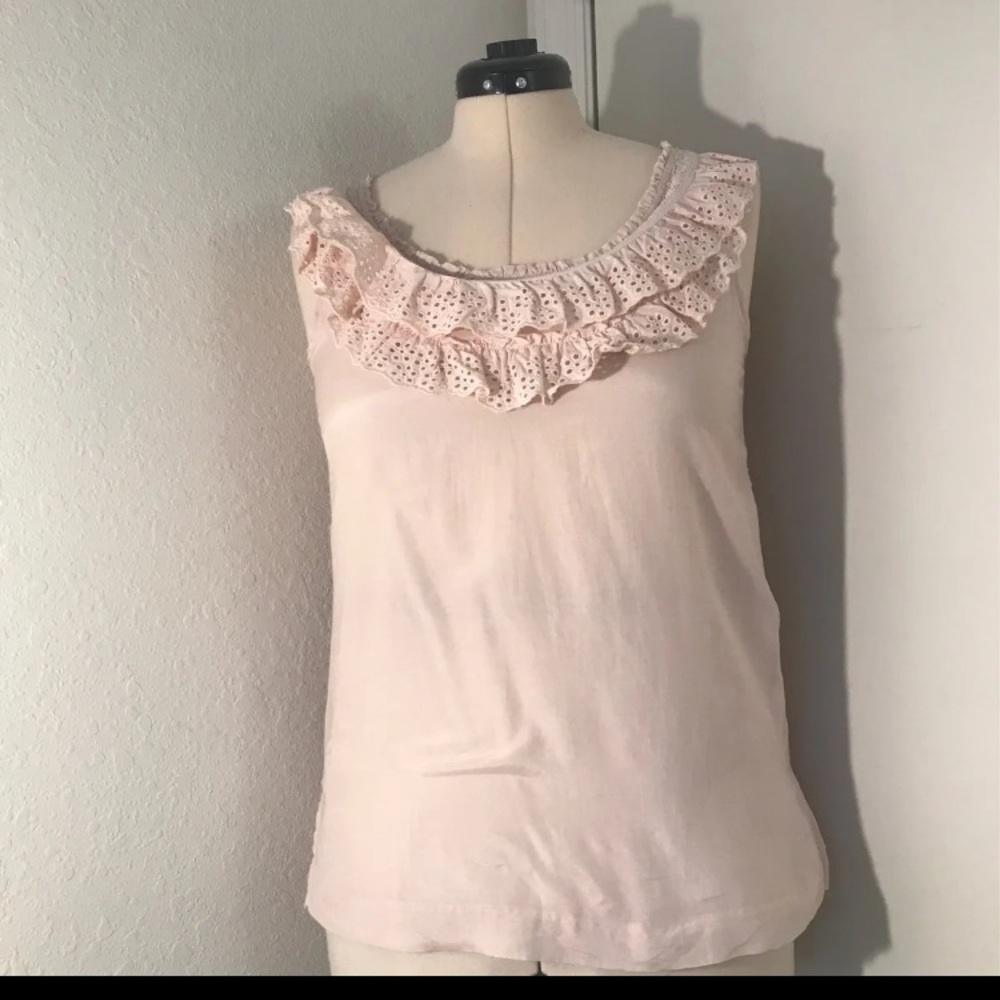 J. Crew ruffle neck tank top - size 6
